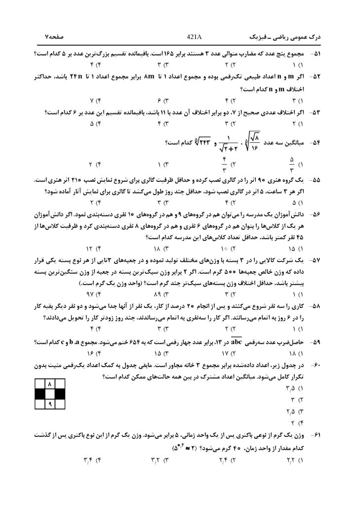 سوالات-کنکور-هنر-1404 صفحه 7