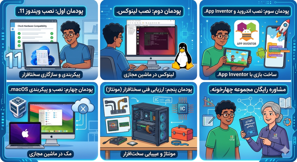 مشاوره رایگان برای هنرجویان رشته شبکه و نرم‌افزار