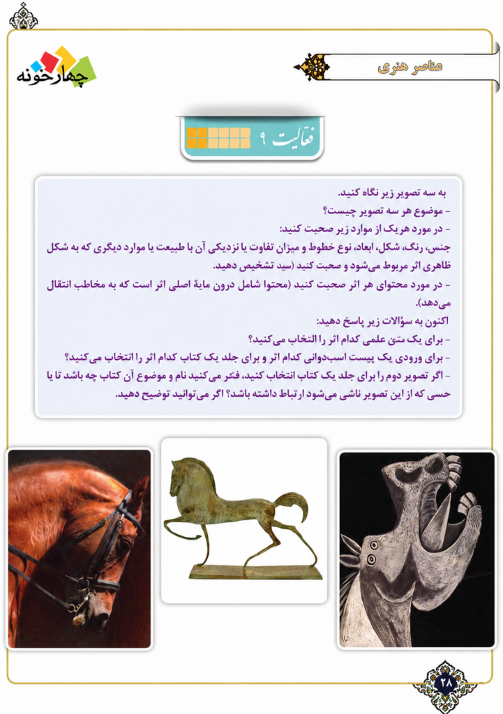 پودمان اول؛ مفهوم زیبایی و هنر